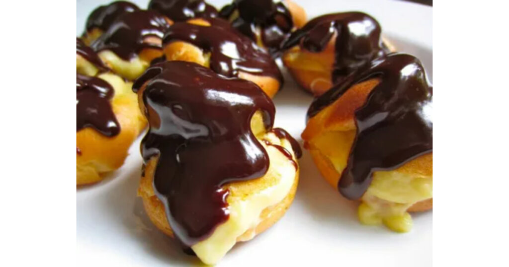 Profiteroles are the French term for cream-filled pastry puffs.